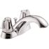 Delta Classic 4 in. Centerset Double Handle Bathroom Faucet with Metal Drain Assembly in Chrome
