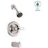 Delta Classic 1-Handle Wall-Mount Tub and Shower Faucet Trim Kit in Chrome with Slip On Spout (Valve Not Included)