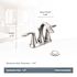 MOEN Eva 4 in. Centerset 2-Handle High-Arc Bathroom Faucet in Brushed Nickel