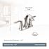 MOEN Eva 4 in. Centerset 2-Handle High-Arc Bathroom Faucet in Chrome