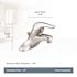 MOEN Chateau 4 in. Centerset Single-Handle Low-Arc Bathroom Faucet with Metal/Plastic Drain Assembly in Chrome (1/2 in. IPS)
