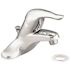 MOEN Chateau 4 in. Centerset Single-Handle Low-Arc Bathroom Faucet with Metal/Plastic Drain Assembly in Chrome (1/2 in. IPS)