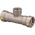 Viega MegaPressG 1 in. x 1 in. x 3/4 in. Carbon Steel FPT Tee Fitting