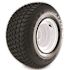 Kenda K500 SUPER TURF 18X850-8 TIRE MOUNTED ON 8X7, 4 HOLE WHITE WHEEL (4/4)