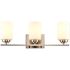 Bel Air Lighting Mod Pod 22 in. 3-Light Brushed Nickel Bathroom Vanity Light Fixture with Frosted Glass Cylinder Shades