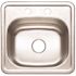 Premier Bar Sink 15 in. x 15 in. x 5.125 in. Stainless Steel Sink 2-Hole Single Bowl Drop-in Bar Sink with Brush Finish