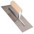ROBERTS 11 in. x 1/8 in. x 1/16 in. Flat Top V-Notch Pro Flooring Trowel with Wood Handle