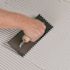 ROBERTS 11 in. x 1/8 in. x 1/16 in. Flat Top V-Notch Pro Flooring Trowel with Wood Handle