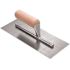 ROBERTS 11 in. x 1/8 in. x 1/16 in. Flat Top V-Notch Pro Flooring Trowel with Wood Handle