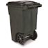 Toter 48 Gal. Greenstone Outdoor Trash Can with Quiet Wheels and Lid