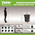 Toter 48 Gal. Blackstone Trash Can with Quiet Wheels and Attached Lid