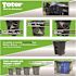 Toter 48 Gal. Blackstone Trash Can with Quiet Wheels and Attached Lid