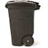 Toter 48 Gal. Blackstone Trash Can with Quiet Wheels and Attached Lid