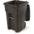 Toter 48 Gal. Blackstone Trash Can with Quiet Wheels and Attached Lid