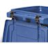 Toter 48 Gal. Blue Outdoor Trash Can with Quiet Wheels and Lid