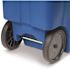 Toter 48 Gal. Blue Outdoor Trash Can with Quiet Wheels and Lid