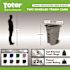 Toter 64 Gal. Greenstone Trash Can with Quiet Wheels and Attached Lid