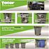 Toter 64 Gal. Greenstone Trash Can with Quiet Wheels and Attached Lid