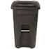Toter 64 Gal. Greenstone Trash Can with Quiet Wheels and Attached Lid