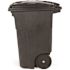 Toter 64 Gal. Greenstone Trash Can with Quiet Wheels and Attached Lid