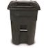 Toter 96 Gallon Greenstone Outdoor Trash Can/Garbage Can with Quiet Wheels and Attached Lid