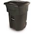 Toter 96 Gallon Greenstone Outdoor Trash Can/Garbage Can with Quiet Wheels and Attached Lid