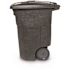 Toter 96 Gallon Blackstone Outdoor Trash Can/Garbage Can with Quiet Wheels and Attached Lid