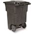 Toter 96 Gallon Blackstone Outdoor Trash Can/Garbage Can with Quiet Wheels and Attached Lid
