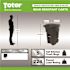 Toter 64 Gallon Black Bear-Tight Wheeled Trash Can
