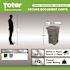 Toter 64 Gal. Graystone Document Trash Can with Wheels and Lid Lock