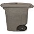 Toter 64 Gal. Graystone Document Trash Can with Wheels and Lid Lock
