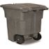 Toter 64 Gal. Graystone Document Trash Can with Wheels and Lid Lock