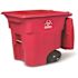 Toter 64 Gal. Red Hazardous Waste Trash Can with Wheels and Lid Lock