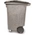Toter 96 Gal. Gray Indoor/Outdoor Graystone Trash Can with Wheels and Lid (2 caster wheels 2 stationary wheels)