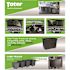 Toter 16 cu. ft. 500 lbs. Capacity Blue Recycle Symbol Heavy-Duty Manual Cube Truck