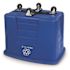 Toter 16 cu. ft. 500 lbs. Capacity Blue Recycle Symbol Heavy-Duty Manual Cube Truck