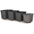 Toter 16 cu. ft. 500 lbs. Capacity Blue Recycle Symbol Heavy-Duty Manual Cube Truck