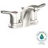 CLEVELAND FAUCET GROUP Baystone 4 in. Centerset 2-Handle Bathroom Faucet with Waste Assembly in Brushed Nickel