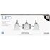 Feit Electric 3-Light 24-Watt Warm White (3000K) Brushed Nickel Integrated LED Bath Vanity Light Fixture