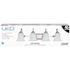 Feit Electric Brushed Nickel Integrated LED Vanity Light Bar 4-Light 26-Watt Bath Light