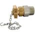 MARSHALL EXCELSIOR COMPANY MEC DOUBLE CHECK FILL VALVE, 3-1/4 IN. M. ACME X 3 IN. MNPT, INCLUDES CAP & CHAIN ASSEMBLY