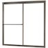 CRAFT + MAIN Tides 44 in. to 48 in. x 70 in. H Framed Sliding Shower Door in Brushed Nickel and Clear Glass