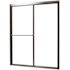 CRAFT + MAIN Tides 56 in. to 60 in. x 70 in. H Framed Sliding Shower Door in Brushed Nickel and Clear Glass