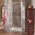 CRAFT + MAIN Tides 25 in. W x 65 in. H Framed Pivot Shower Door in Silver with Clear Glass with Handle