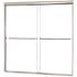 CRAFT + MAIN Cove 60 in. x 60 in. Semi-Framed Sliding Tub Door in Silver with 1/4 in. Clear Glass