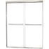 CRAFT + MAIN Cove 48 in. L x 2 in. W x 72 in. H Semi-Frameless Sliding Shower Door in Silver with 1/4 in. Clear Glass
