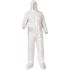 A35 Disposable Coveralls (38952) Liquid Particle Protection, Zip Front, Elastic Wrist, Hood & Boots, White, 3XL, 25/Case