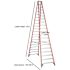 Werner 20 ft. Fiberglass Twin Step Ladder with 300 lbs. Load Capacity Type IA Duty Rating
