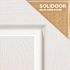 Masonite 30 in. x 80 in. 6 Panel Right-Handed Primed Composite Solid Core Single Prehung Interior Door 4-9/16 in. Flat Jamb