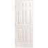 Masonite 30 in. x 80 in. 6 Panel Right-Handed Primed Composite Solid Core Single Prehung Interior Door 4-9/16 in. Flat Jamb